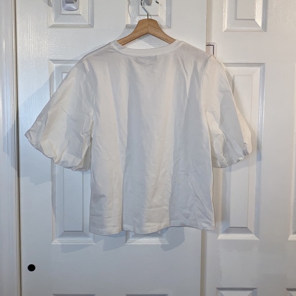 **Last One XS** White Puff Sleeve Crewneck Pomander Place - Picture 4 of 7